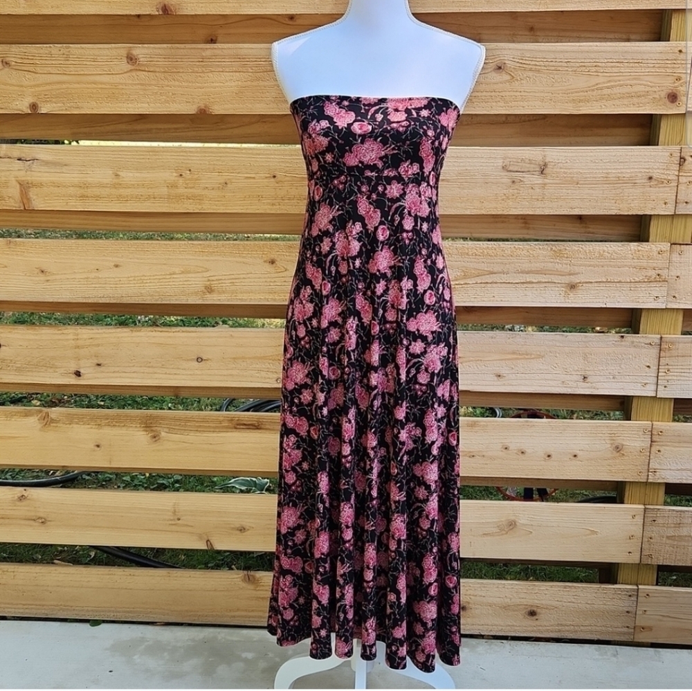 LulaRoe Skirt Dress Floral Stretch Maxi Sz XXS